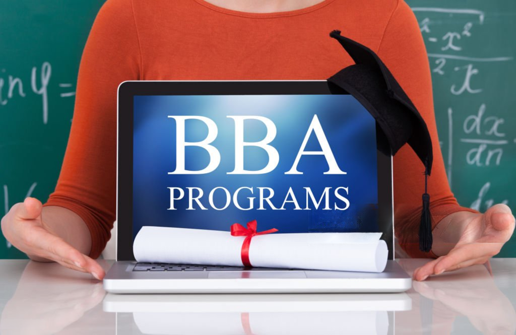 Students learning business administration